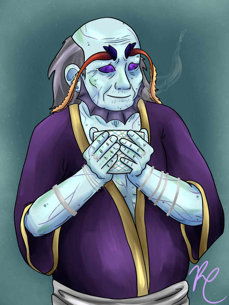 "Uncle Yuloh" - Half body, full render character art