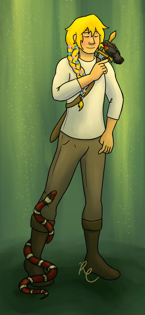"Kendal Background" - Custom-sized full-body, full-render character art of Kendal from Aurora